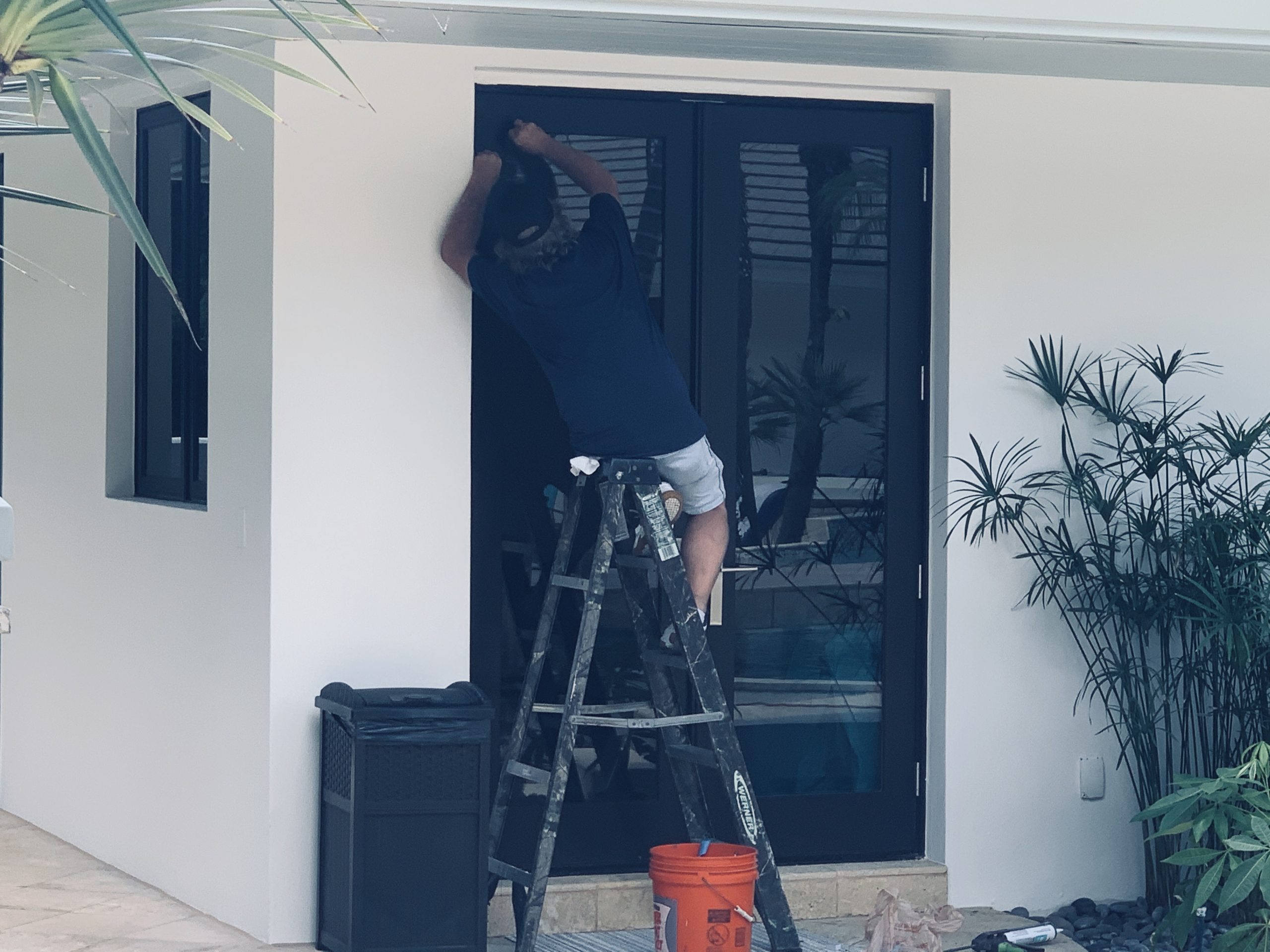 Impact glass in this Weather Shield French door unit had to be replaced